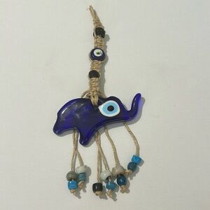 Evil Eye blue stone elephant